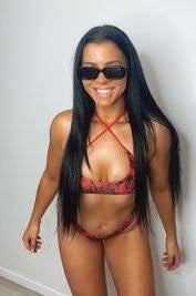 Brazilian Bikini Top Snake Print Reversible.