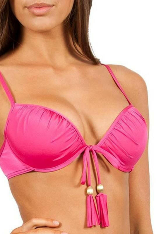 J4640 Lustre Tassel Underwire Bikini Top - Jets.