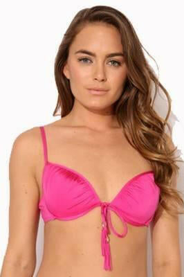 J4640 Lustre Tassel Underwire Bikini Top - Jets.