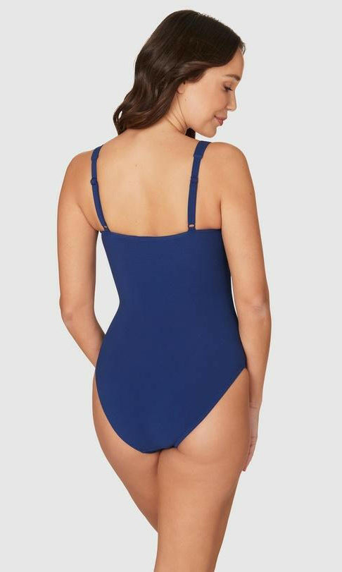 Multi fit Ruched Front One Piece - Teal-Navy-Black.