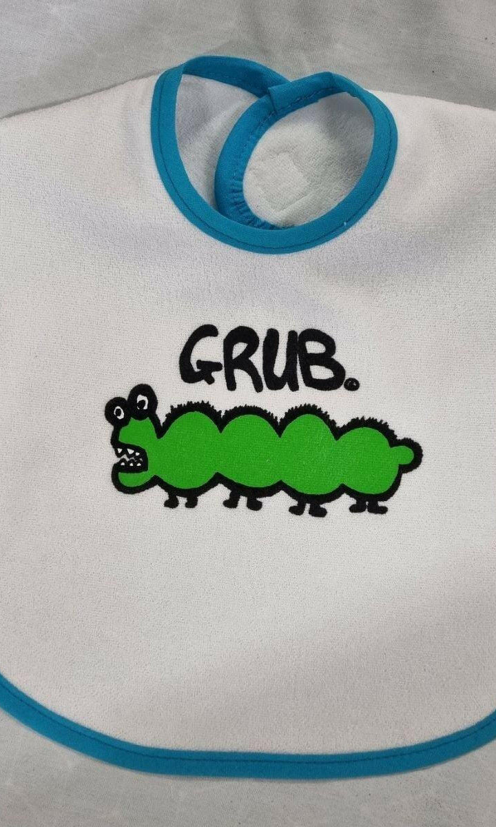 The Famous Grub Baby Bib - Terry Towelling 100% Cotton.
