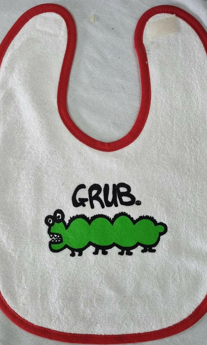 The Famous Grub Baby Bib - Terry Towelling 100% Cotton.