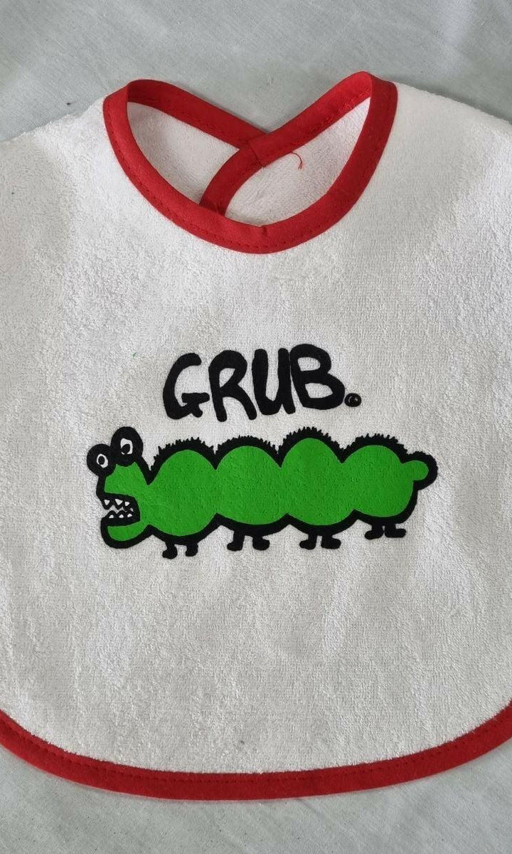 The Famous Grub Baby Bib - Terry Towelling 100% Cotton.