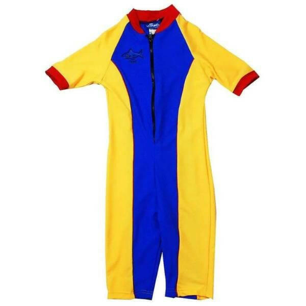 Ozi Varmints All In One Zip Surf Suit - Ocean/Sun/Red.