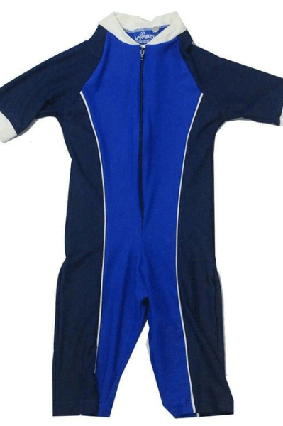 Ozi Varmints All In One Zip Swimsuit - Ocean/Marine/White.