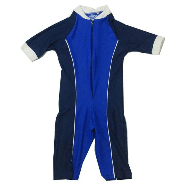 Ozi Varmints All In One Zip Swimsuit - Ocean/Marine/White.