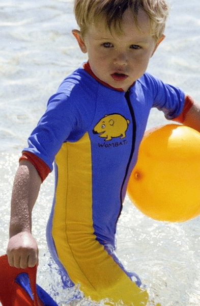 Ozi Varmints All In One Zip Swimsuit - Red/Ocean/Sun.