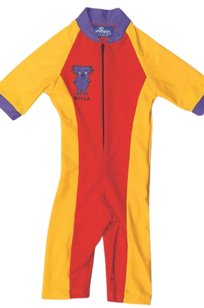 Ozi Varmints All In One Zip Swimsuit - Red/Sun/Ocean.