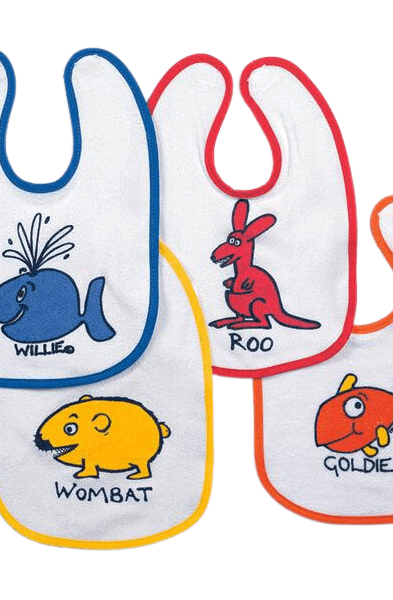 Ozi Varmints Baby Bib Xmas Grub.