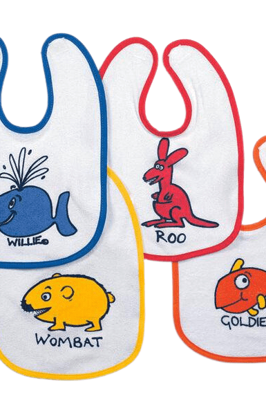 Ozi Varmints Baby Bib Xmas Grub.