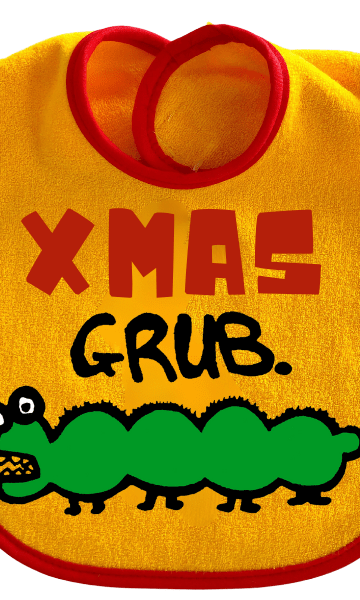 Ozi Varmints Baby Bib Xmas Grub.