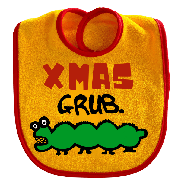 Ozi Varmints Baby Bib Xmas Grub.