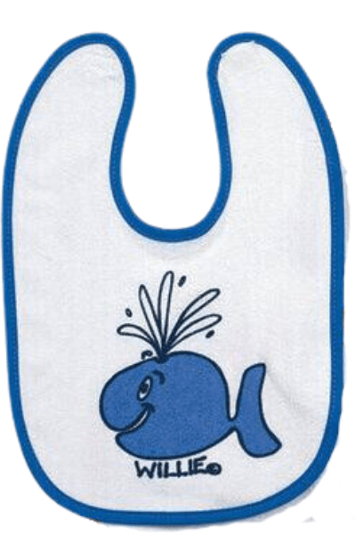 Ozi Varmints Baby Bib - Willie The Whale.