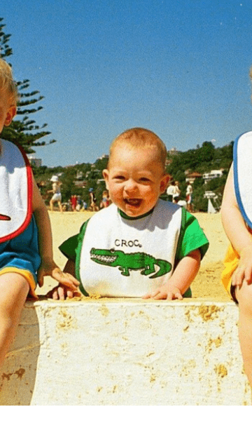 Ozi Varmints Baby Bib - White Aqua - Koala.