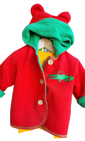 Ozi Varmints Hooded Jacket with Ears Polar Fleece Reversible.