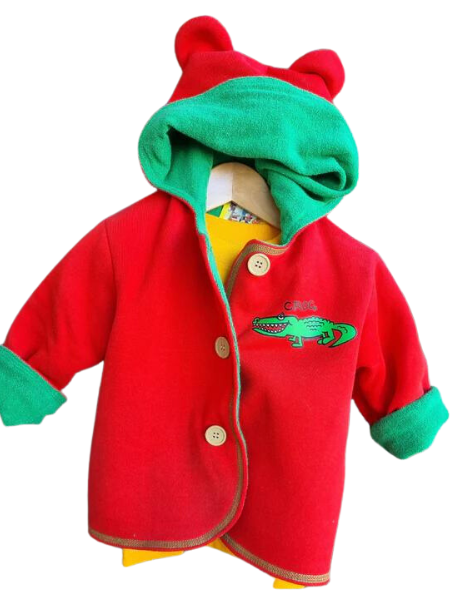 Ozi Varmints Hooded Jacket with Ears Polar Fleece Reversible.