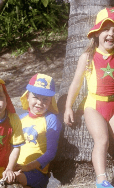 Ozi Varmints Girls Zip Back Cat Suit - Red Sun.