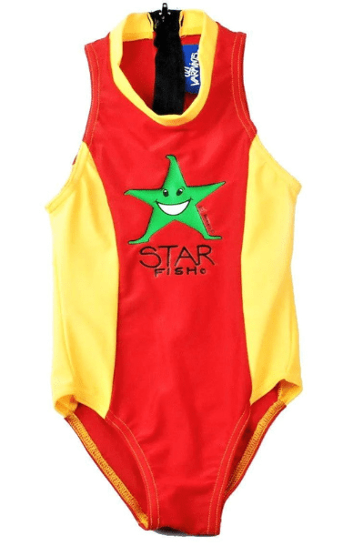 Ozi Varmints Girls Zip Back Cat Suit - Red Sun.