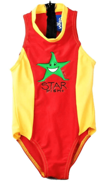 Ozi Varmints Girls Zip Back Cat Suit - Red Sun.