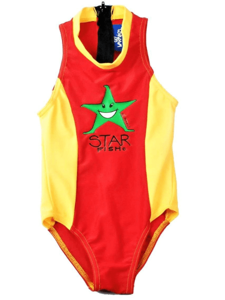 Ozi Varmints Girls Zip Back Cat Suit - Red Sun.