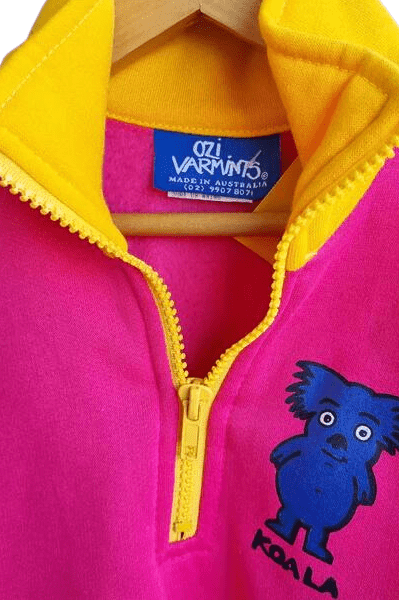 Ozi Varmints Zip Front Fleece Sweat Shirt.