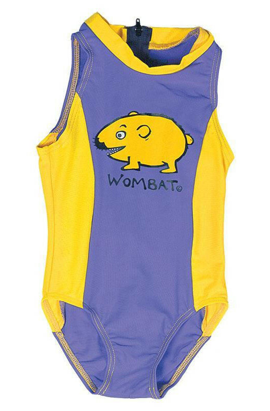 Ozi Varmints Girls Zip Back Cat Suit - SP50+ - Ocean Sun.