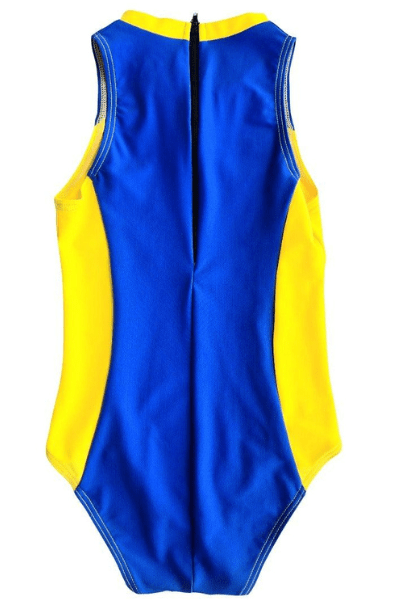 Ozi Varmints Girls Zip Back Cat Suit - Ocean Sun.