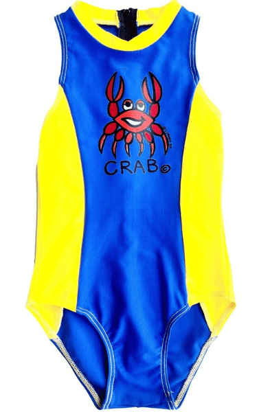 Ozi Varmints Girls Zip Back Cat Suit - Ocean Sun.
