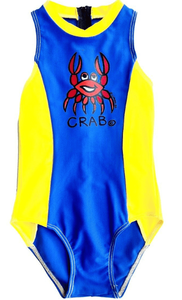 Ozi Varmints Girls Zip Back Cat Suit - Ocean Sun.