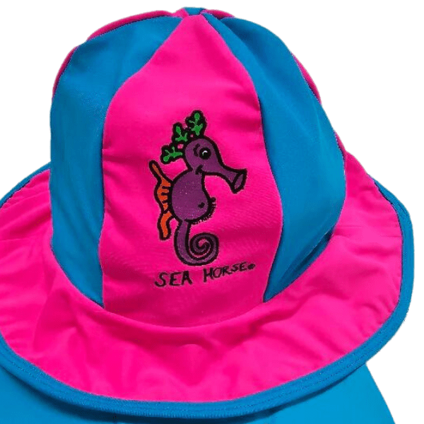 Ozi Varmints Lycra Panel Hat - Pink/Aqua.