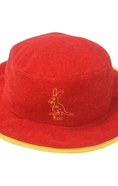 Ozi Varmints Towelling Hat - Red Roo.