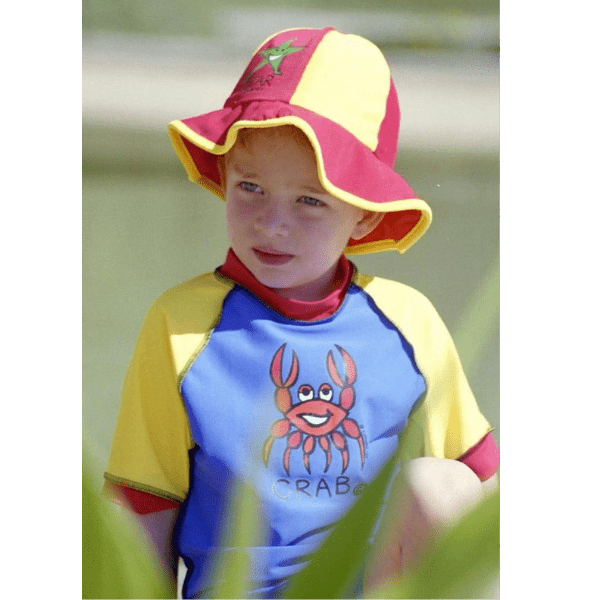 Ozi Varmints Lycra Swim Panel Hat Red/Sun.