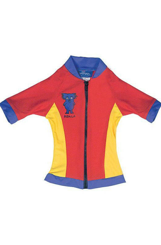 1005 Ozi Varmints Swim Jacket with Zip - SP50+ - Red.