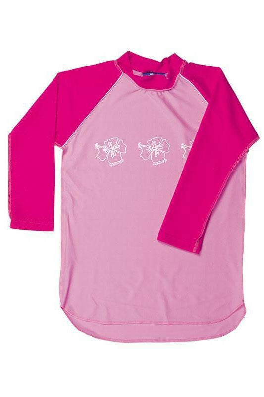 3004 Ozi Varmints Long Sleeve Rash Vest 50+ UPF - Pink.