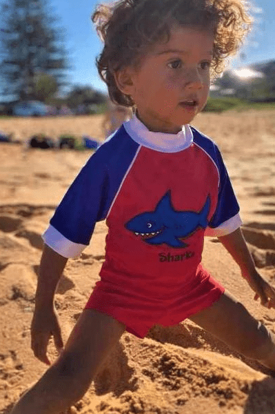 Ozi Varmints Boy Leg Swim Shorts - Red.