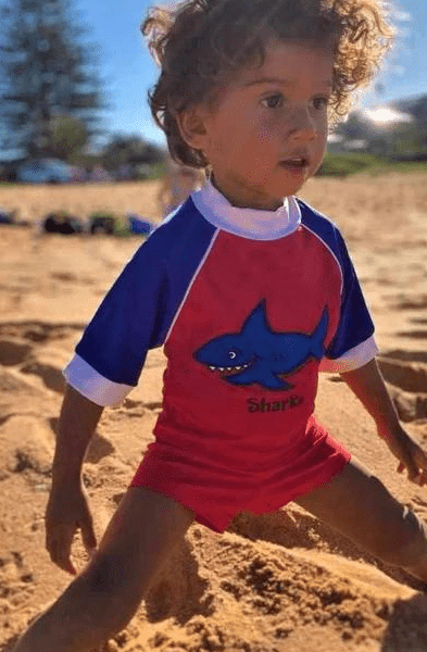 Ozi Varmints Boy Leg Swim Shorts - Red.