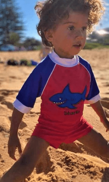 Ozi Varmints Boy Leg Swim Shorts - Red.