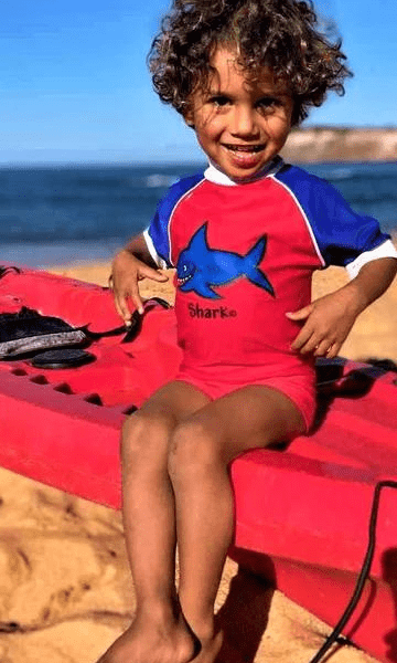 Ozi Varmints Boy Leg Swim Shorts - Red.