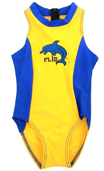 Ozi Varmints Girls Zip Back Cat Suit - Sun Ocean.