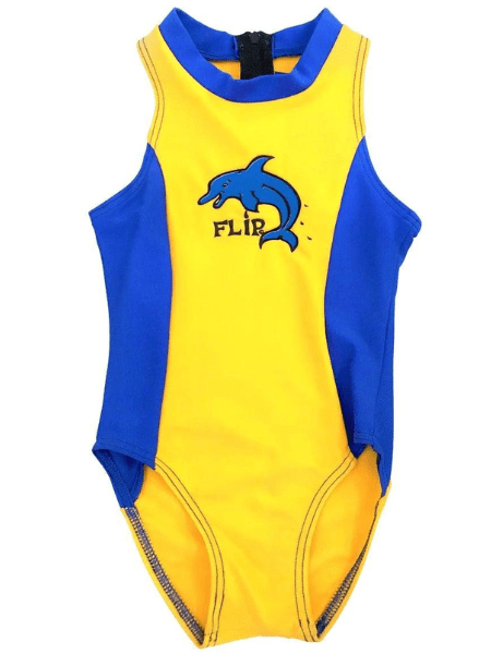 Ozi Varmints Girls Zip Back Cat Suit - Sun Ocean.