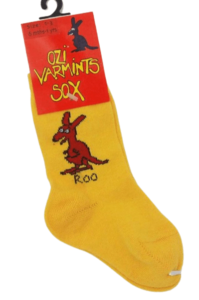 Ozi Varmints Coloured Socks Yellow - Roo.