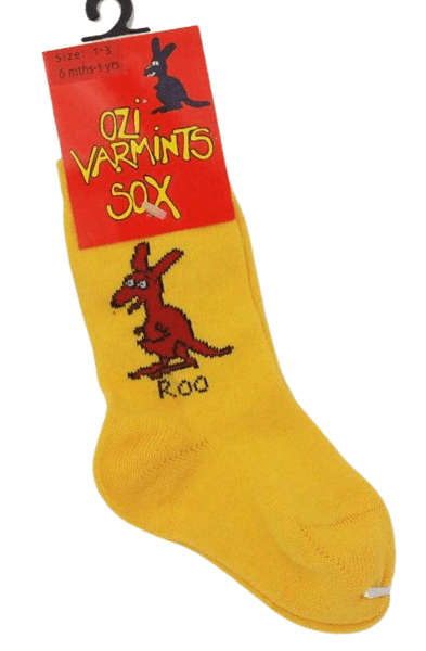 Ozi Varmints Coloured Socks Yellow - Roo.