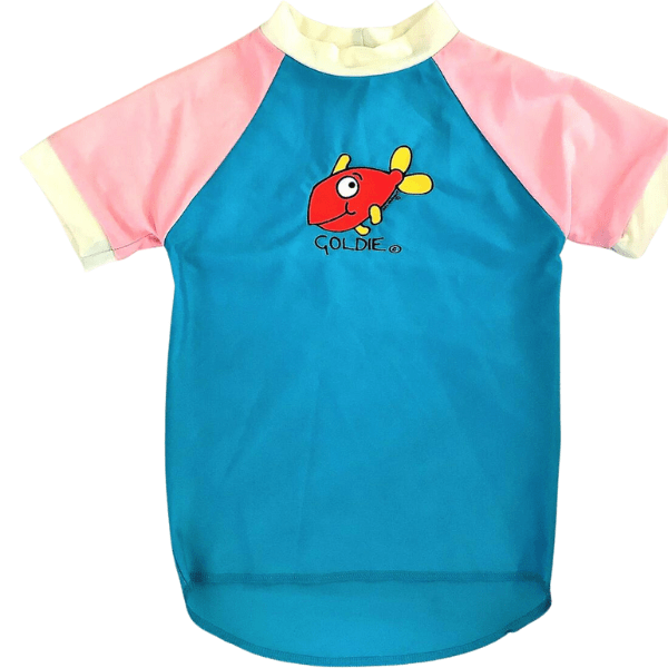 Ozi Varmints Short Sleeve Rash Vest - Aqua.