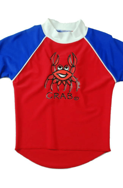 Ozi Varmints Short Sleeve Rash Vest - Red/Crab.