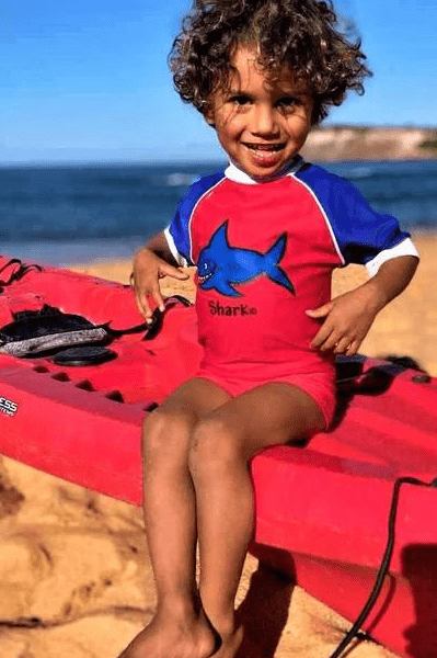 Ozi Varmints Short Sleeve Rash Vest - Red Shark.