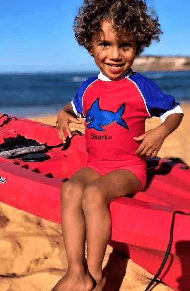 Ozi Varmints Short Sleeve Rash Vest - Red Shark.
