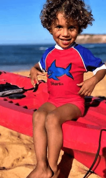 Ozi Varmints Short Sleeve Rash Vest - Red Shark.