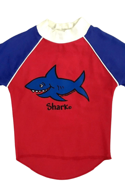 Ozi Varmints Short Sleeve Rash Vest - Red Shark.