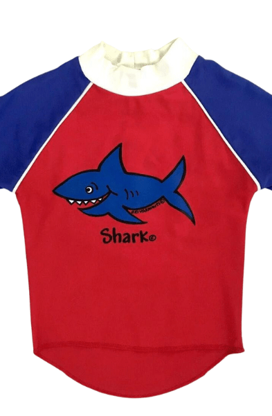 Ozi Varmints Short Sleeve Rash Vest - Red Shark.