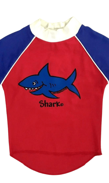 Ozi Varmints Short Sleeve Rash Vest - Red Shark.